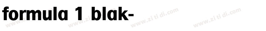 formula 1 blak字体转换